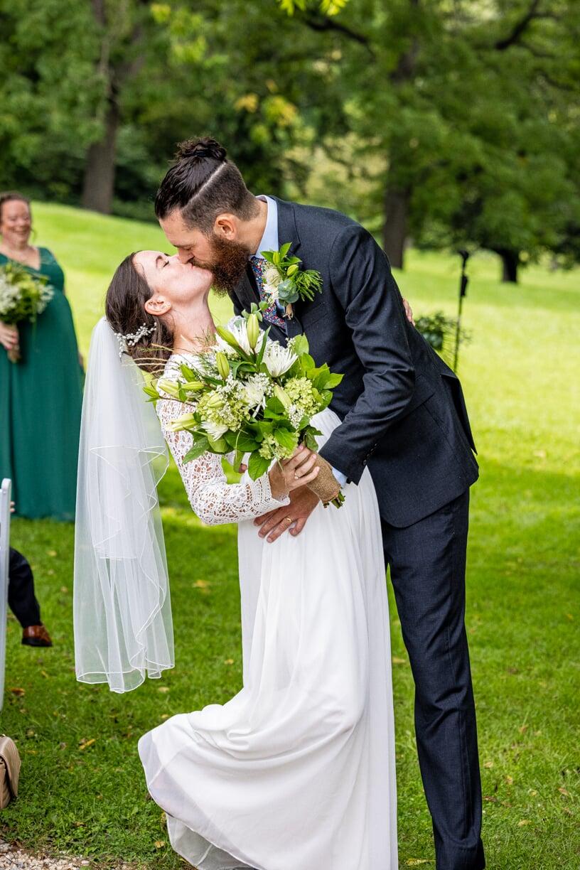 rustic wedding ceremony