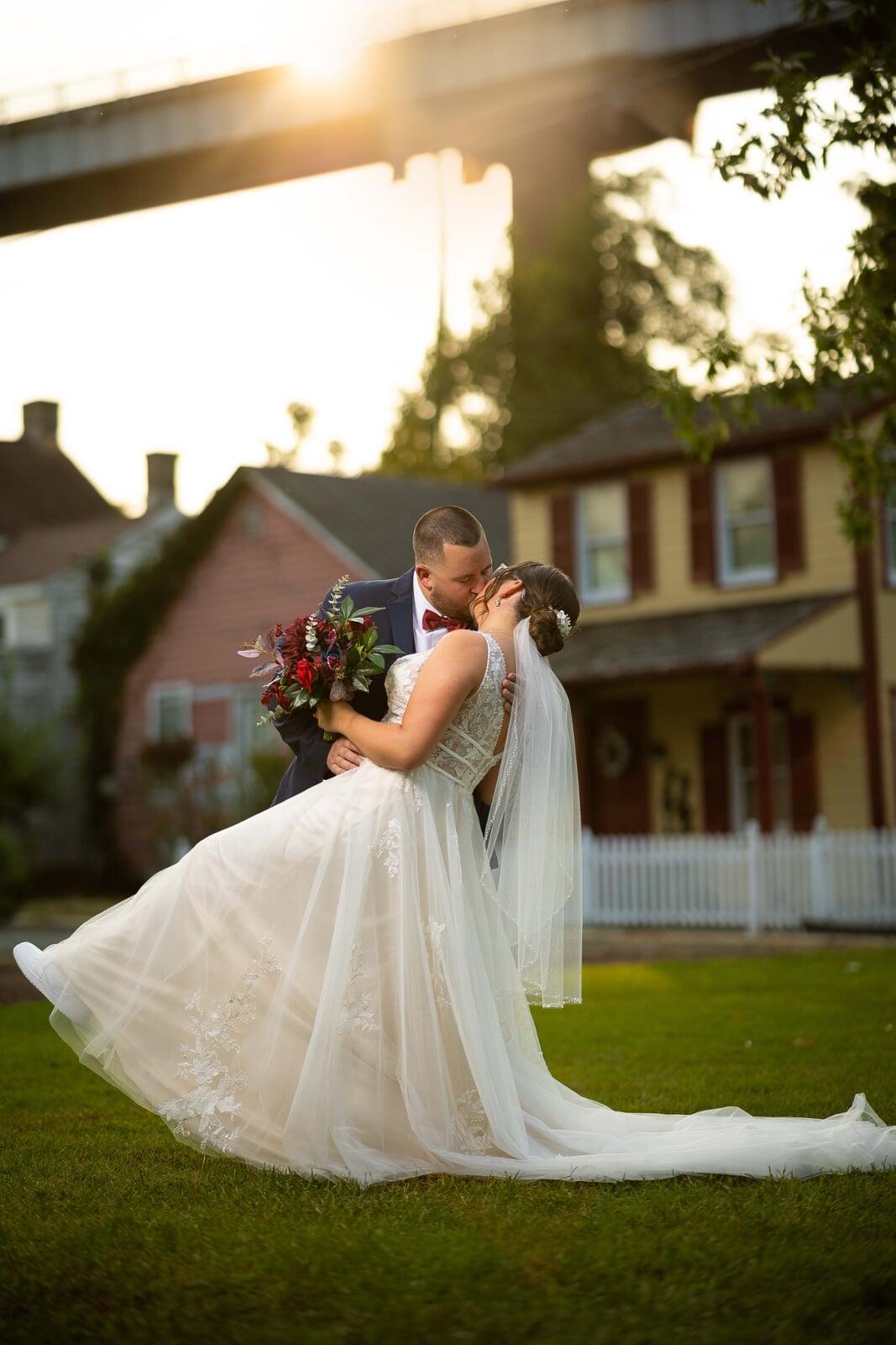 Sunset wedding photography