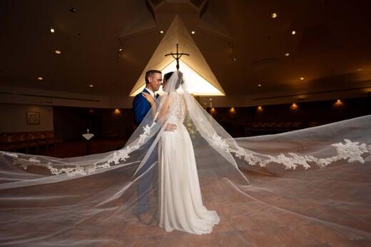 Elegant church wedding photography